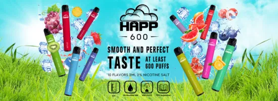 Vapride オンライン ショッピング Happ 600 パフ卸売ポーランド電子タバコ使い捨て Vape ペン
